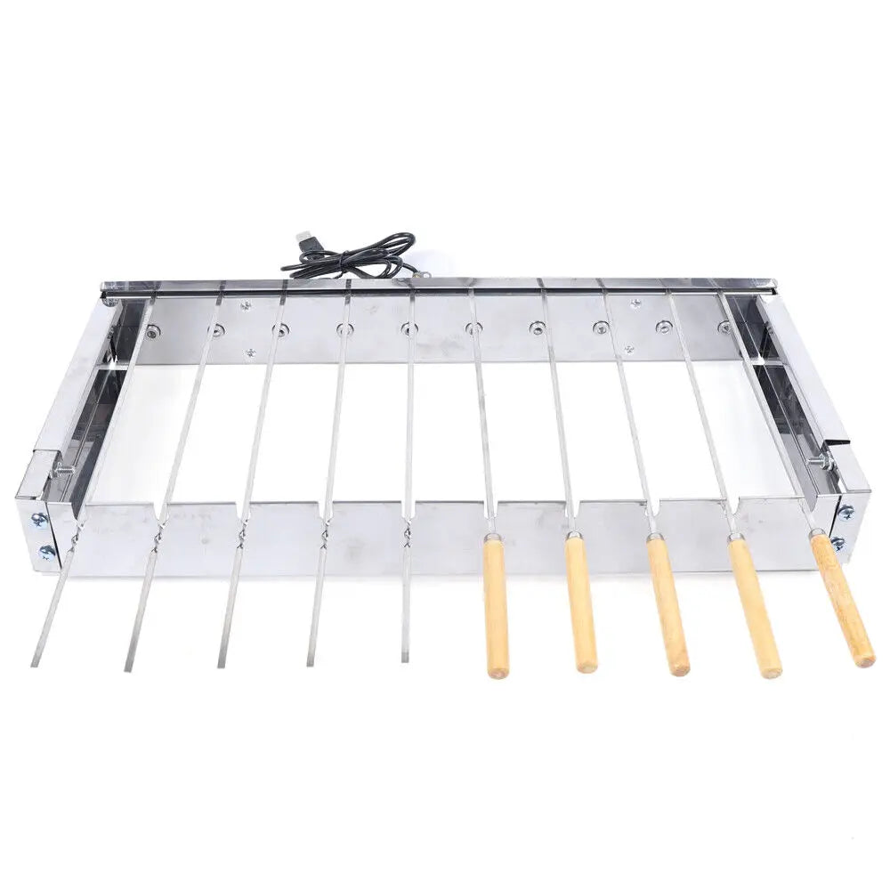 Bymaocar Automatic Kebab Rotating Rotisserie Grill Skewers Set