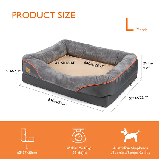 BINGOPAW Dog Bed With Anti Allergy Waterproof Fleece Cover