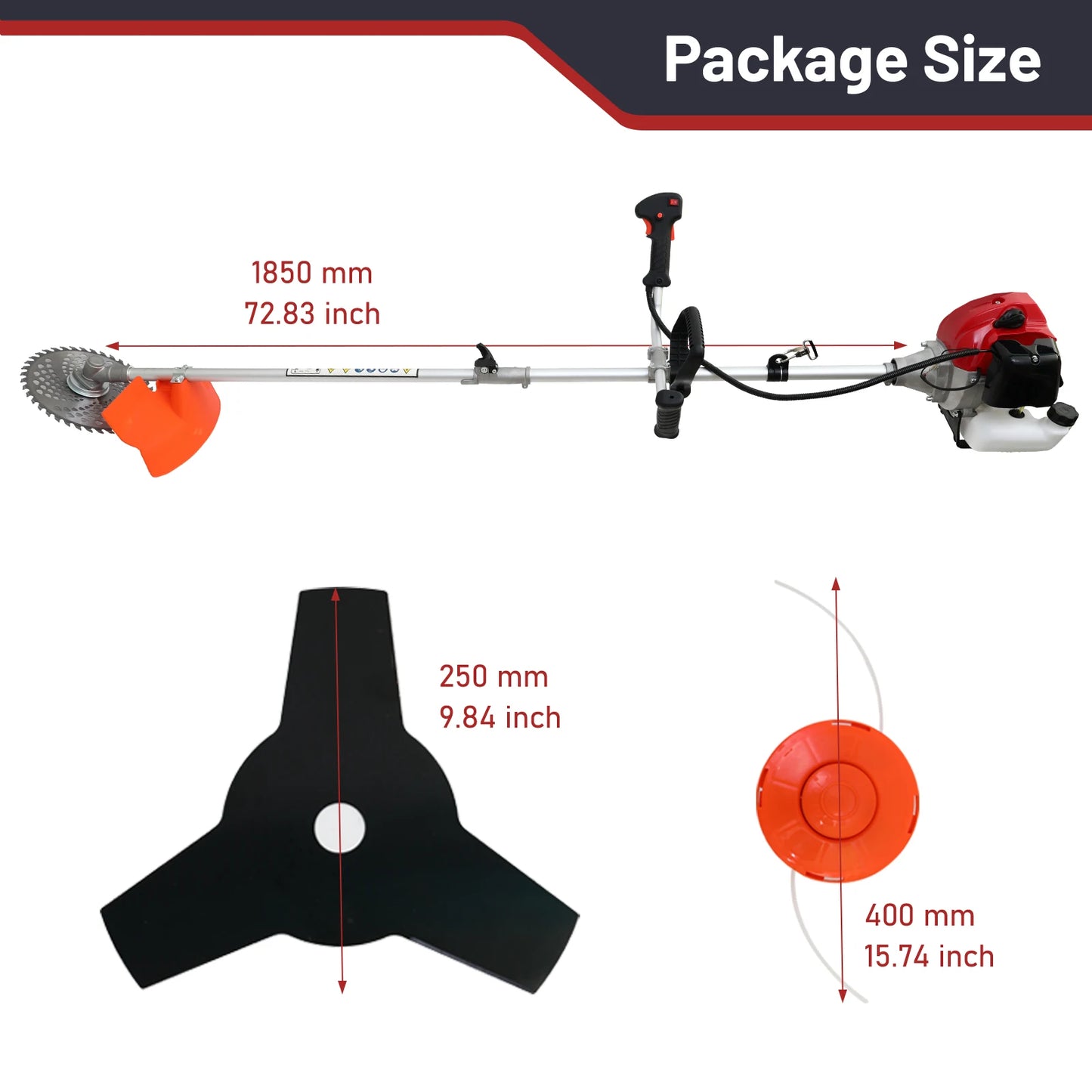 Gas Powered 4-In-1 Weed Wacker With Four Heads All-In-One Tool